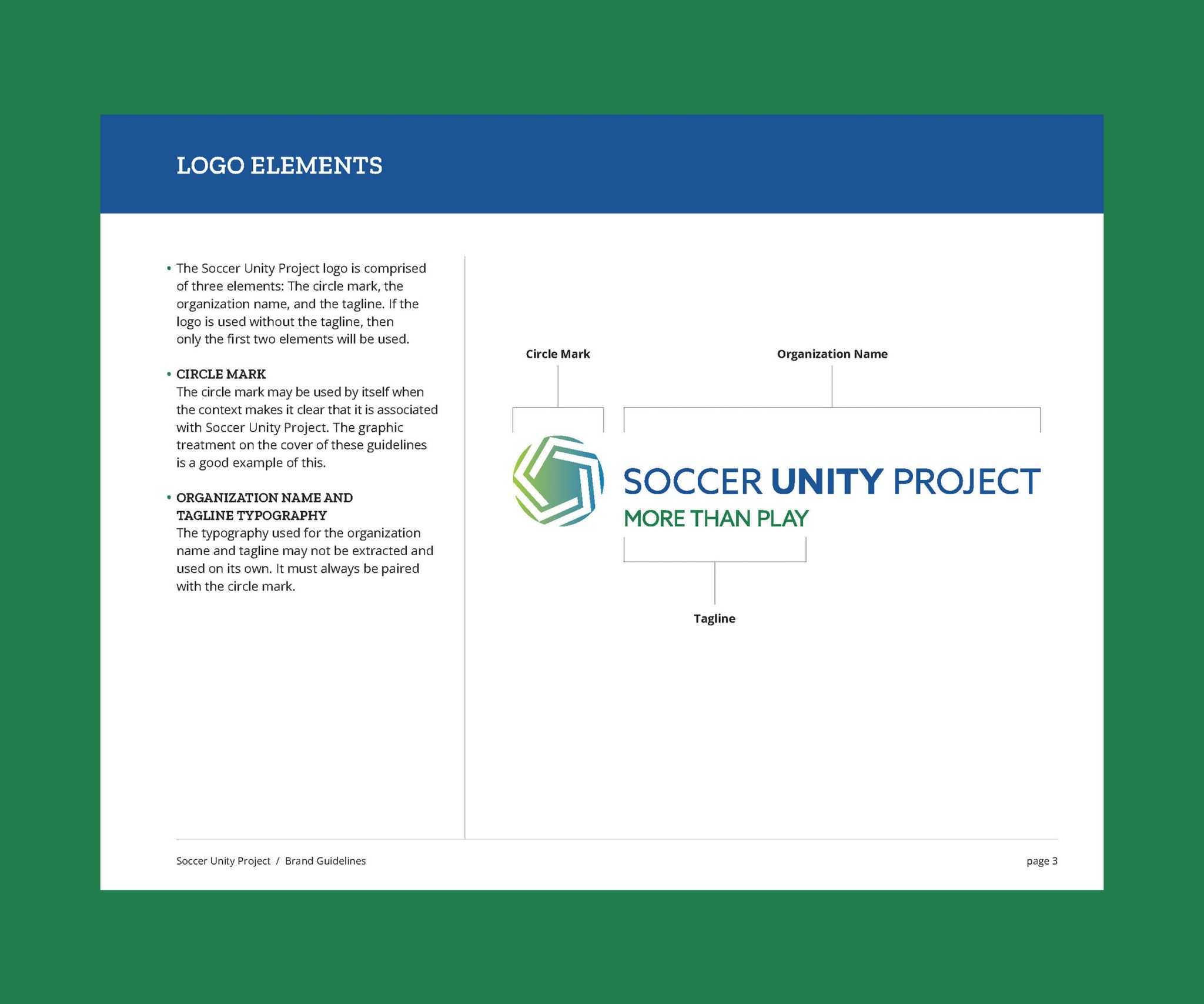 Soccer Unity Project – Communication via Design